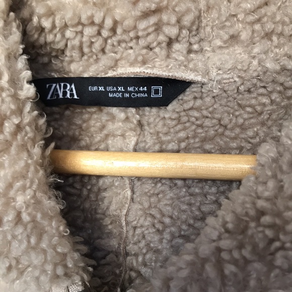 Zara shearling hooded jacket - Picture 4 of 9